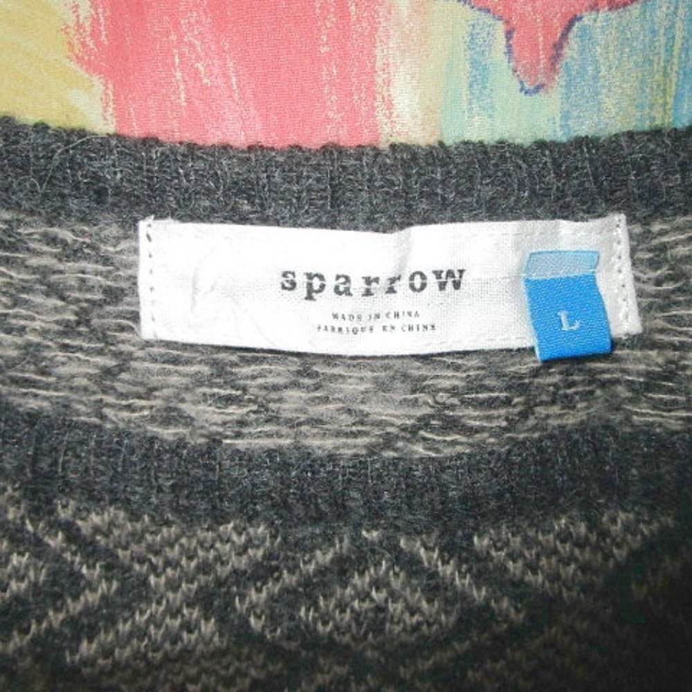 Sparrow Anthropologie Midi Sweater Dress Size L Alpaca Blend Scandinavian Nordic - Picture 5 of 11